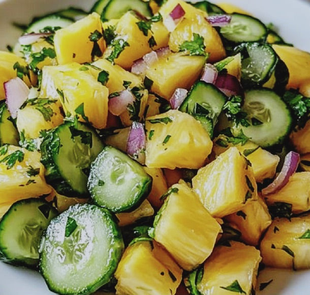 Pineapple & Cucumber Salad That Radiates Flavor and Hydration